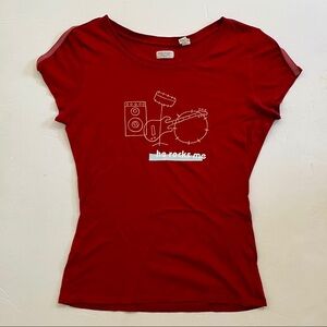 Red He Rocks Me T-shirt